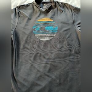 O'NEILL Men's Pullover Shirt. Size XL. Short Sleeves. Dark Gray.